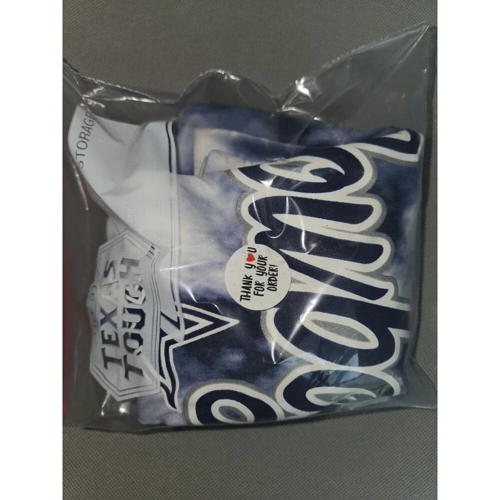 Dallas Cowboys NFL Youth XL Tie-Dye Crop T-Shirt Blue White Short Sleeve Top